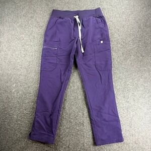 FIGS Zamora Joggers Purple Cargo Scrub Pants Womens S/P Elastic Waist P3865